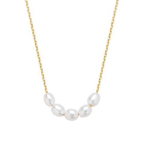 Elara Pearl Cluster Necklace