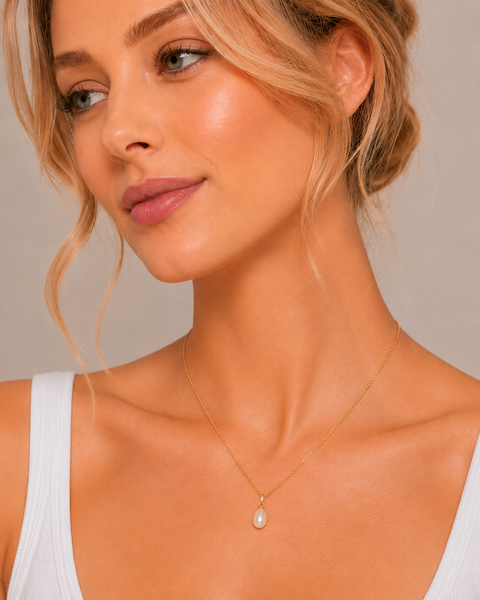 Aurelia Pearl Drop Necklace