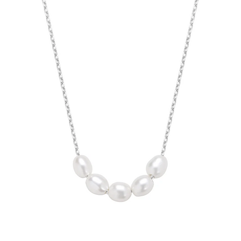 Elara Pearl Cluster Necklace